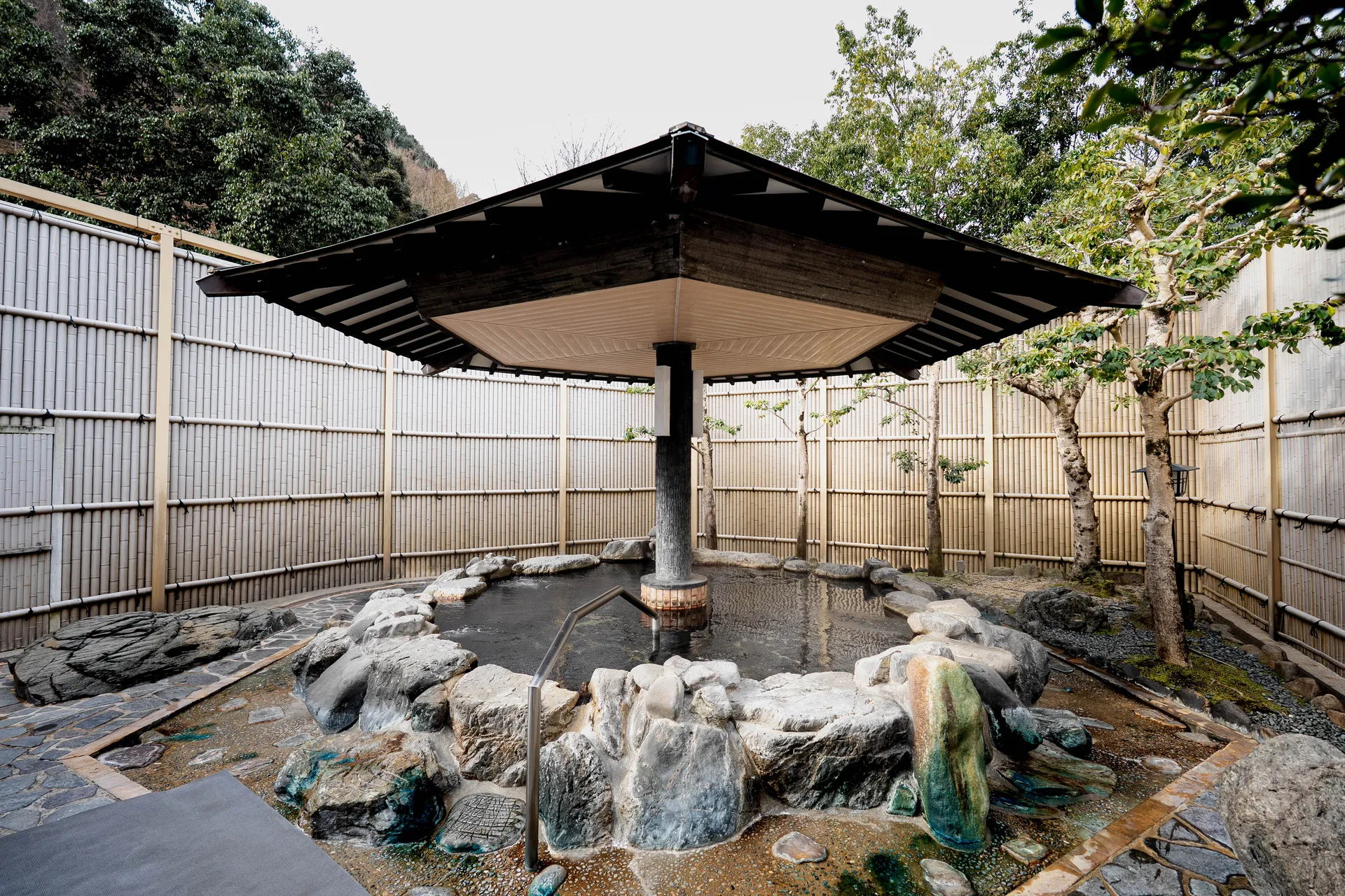 Outdoor bath at Mito Onsen